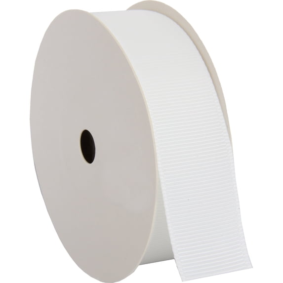 Threadart Grosgrain Ribbon Rolls - 10 yd rolls - 4 Widths 25 Colors - Solid Colors Ribbed Pattern - For Bows, Decorations, Hair Clips, and More - 7/8" (0.88") width - White 029