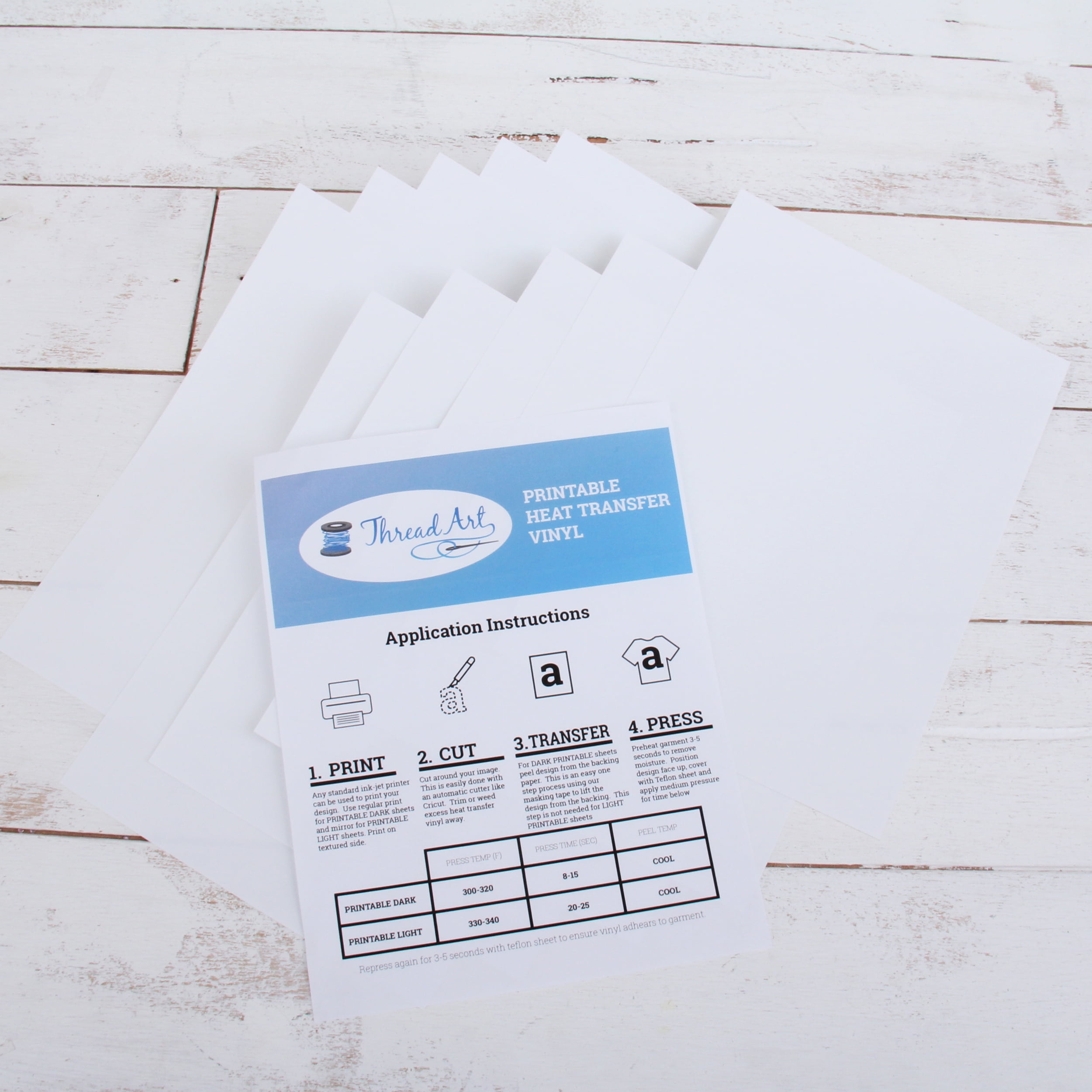 Threadart Heat Transfer Mask Sheets For Inkjet Printable Premium Heat ...