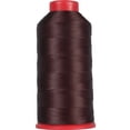 thumbnail image 1 of Threadart Heavy Duty Bonded Nylon Thread - 1650 yards (1500m) - Coated No Unravel - #69 T70 Size 210D/3 - For Upholstery, Leather, Vinyl, and Other Heavy Fabric - 26 Colors Available - Dk. Brown, 1 of 7