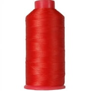 Threadart Heavy Duty Bonded Nylon Thread - 1650 yards (1500m) - Coated No Unravel - #69 T70 Size 210D/3 - For Upholstery, Leather, Weaving Hair, Denim, & More - 26 Colors Available - Red-Orange