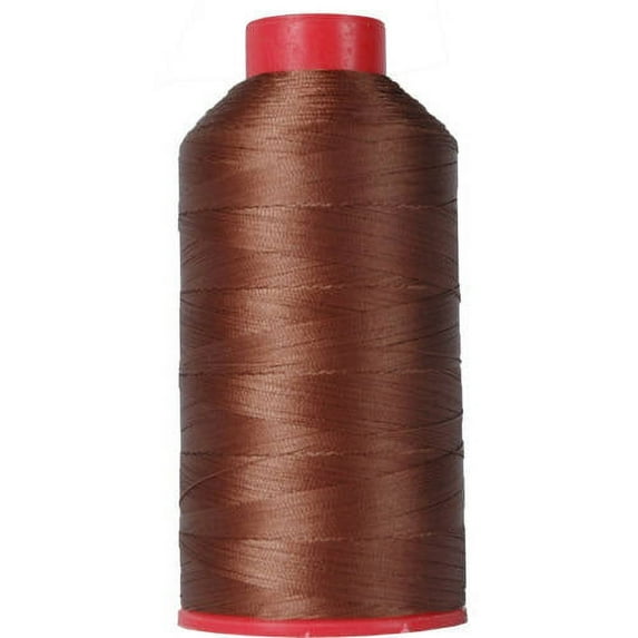 Threadart Heavy Duty Bonded Nylon Thread - 1650 yards (1500m) - Coated No Unravel - #69 T70 Size 210D/3 - For Upholstery, Leather, Vinyl, Weaving Hair, Denim, & More - 26 Colors Available - Sienna