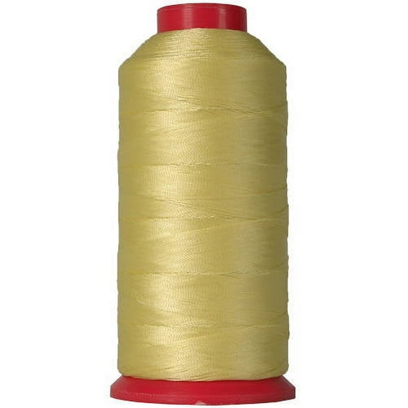 Threadart Heavy Duty Bonded Nylon Thread - 1650 yards (1500m) - Coated No Unravel - #69 T70 Size 210D/3 - For Upholstery, Leather, Vinyl, Weaving Hair, Denim, & More - 26 Colors Available - Yellow