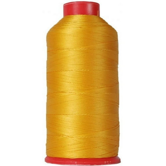 Threadart Heavy Duty Bonded Nylon Thread - 1650 yards (1500m) - Coated No Unravel - #69 T70 Size 210D/3 - For Upholstery, Leather, Vinyl, Weaving Hair, Denim, & More - 26 Colors Available - Orange