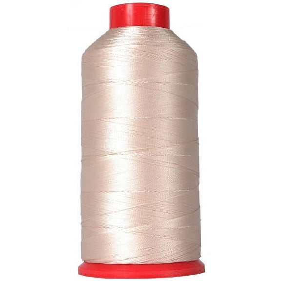 Threadart Heavy Duty Bonded Nylon Thread - 1650 yards (1500m) - Coated No Unravel - #69 T70 Size 210D/3 - For Upholstery, Leather, Weaving Hair, Denim, & More - 26 Colors Available - Blush Pink