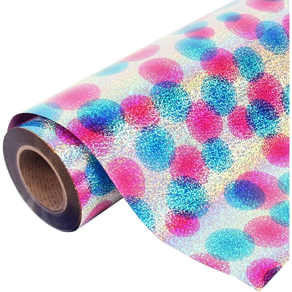 Threadart Holographic Round Multi 20" Heat Transfer Vinyl Film | By the Yard | Use with Silhouette, etc | Available in 20 Colors