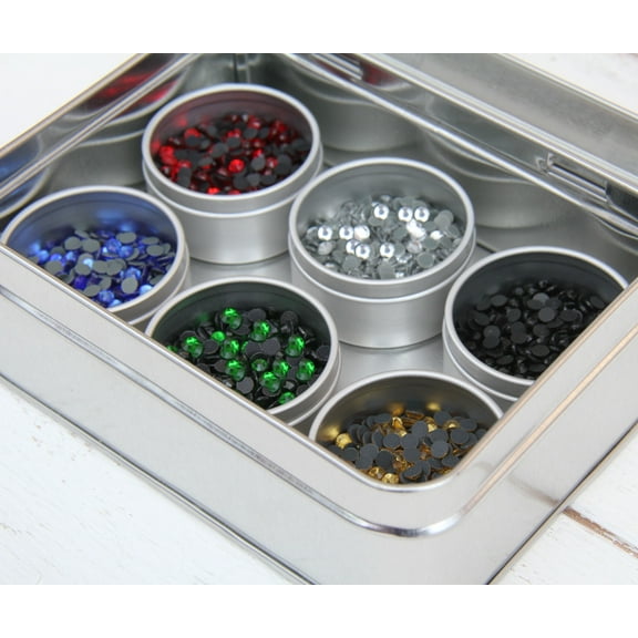 Threadart Hot Fix Rhinestone Set - Popular Colors - SS16 - Includes 6 Colors - 720 (5 Gross) Stones Each Color - 4320 Total Stones - Hotfix