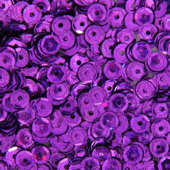 Threadart Loose Cup Hologram Sequins - 4mm - Purple - 5 Gross (720 psc/pk)