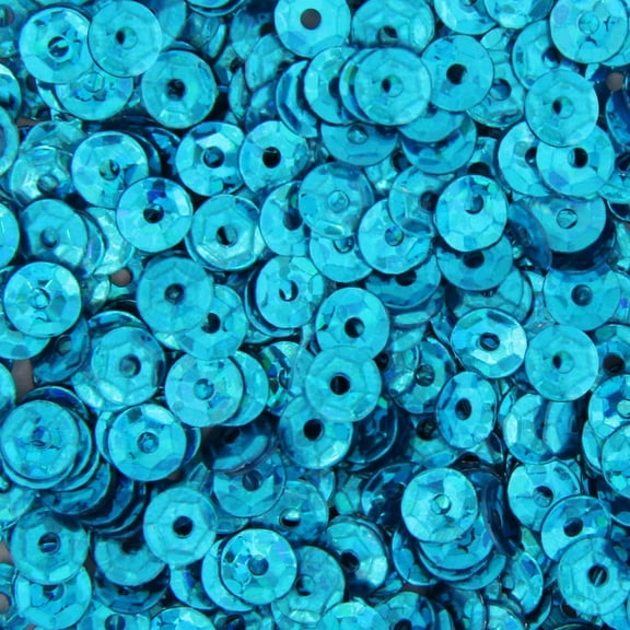 Threadart Loose Cup Hologram Sequins - 4mm - Turquoise - 5 Gross (720 psc/pk)