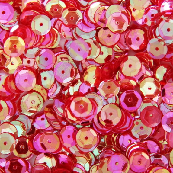 Threadart Loose Cup Iridescent Sequins - 6mm - Fuchsia - 5 Gross (720 pcs/pk)