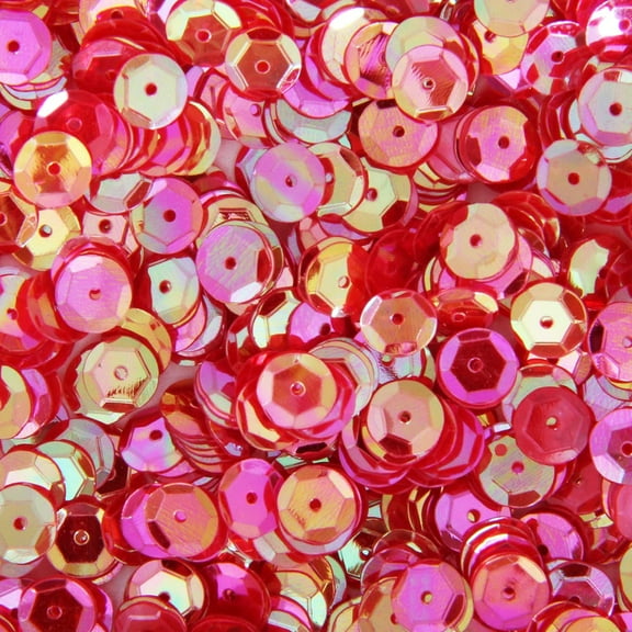 Threadart Loose Cup Iridescent Sequins - 6mm - Fuchsia - 5 Gross (720 pcs/pk)