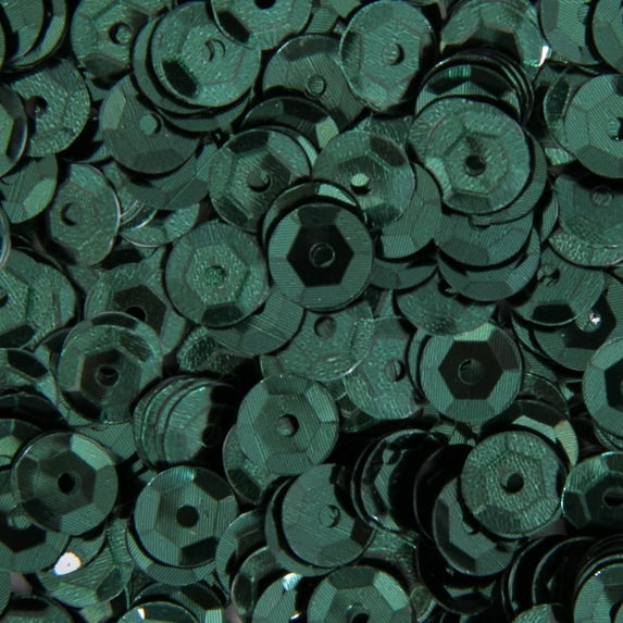 Threadart Loose Cup Metallic Sequins - 6mm - Forest - 5 Gross (720 pcs/pk) - 2 Sizes and 12 Colors Available