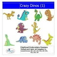 thumbnail image 1 of Threadart Machine Embroidery Design Bundles - Children Sets - Crazy Dinos(1) - Loaded On USB Stick - Over 40 Sets Available, 1 of 9