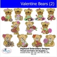 thumbnail image 1 of Threadart Machine Embroidery Design Bundles - Holiday Sets - Valentine Bears(2) - Loaded on USB Stick - Over 50 Sets Available, 1 of 9