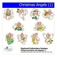 thumbnail image 1 of Threadart Machine Embroidery Design Bundles - Religion Sets - Christmas Angels (1) - Loaded on USB Stick - 9 Sets Available, 1 of 9