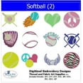thumbnail image 1 of Threadart Machine Embroidery Design Bundles - Sport Sets - Softball(2) - Loaded on USB Stick - Over 25 Sets Available, 1 of 9
