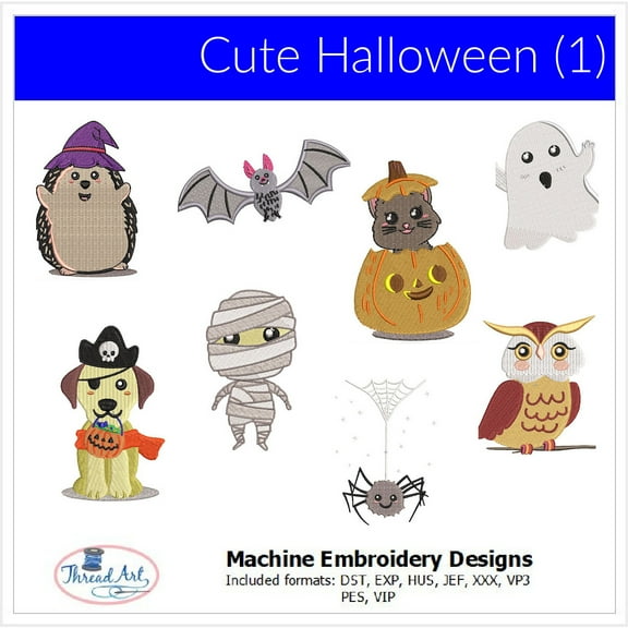 Threadart Machine Embroidery Designs - Cute Halloween (1)