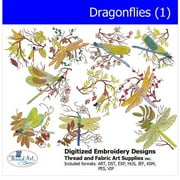 Threadart Machine Embroidery Designs - Dragonflies 1