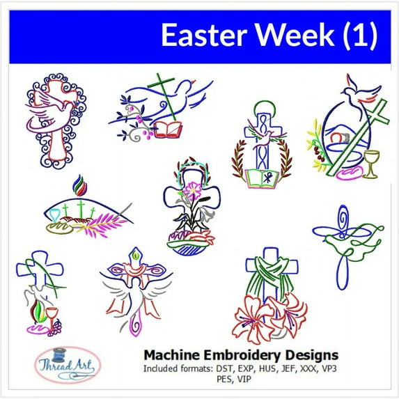 Threadart Machine Embroidery Designs - Easter Week (1)