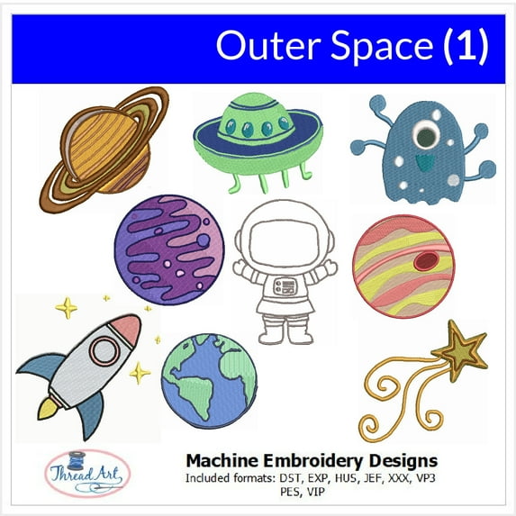 Threadart Machine Embroidery Designs - Outer Space (2)