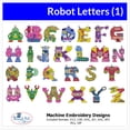thumbnail image 1 of Threadart Machine Embroidery Designs - Robot Alphabet (1), 1 of 9