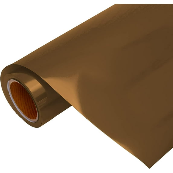 Threadart Metallic Foil Brown 20" Wide Heat Transfer Vinyl Film | By the Yard | Compatible with Cricut, Silhouette, Cameo, etc | Available in Over 30 Colors