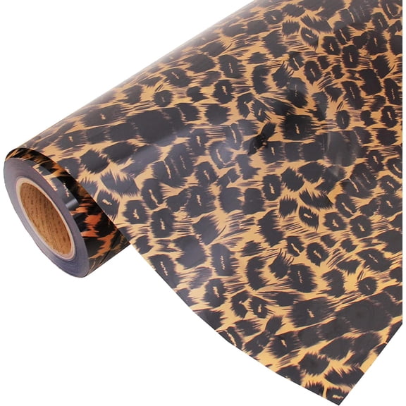 Threadart Metallic Foil Leopard 20" Wide Heat Transfer Vinyl Film | By the Yard | Compatible with Cricut, Silhouette, Cameo, etc | Available in Over 30 Colors