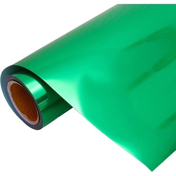 Threadart Metallic Green 20" Wide Heat Transfer Vinyl Film | By the Yard | Compatible with Cricut, Silhouette, Cameo, etc | Available in Over 30 Colors