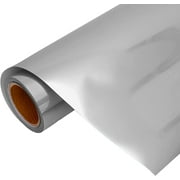 Threadart Metallic Silver Matte 20" Wide Heat Transfer Vinyl Film | By the Yard | Compatible with Cricut, Silhouette, Cameo, etc | Available in Over 30 Colors