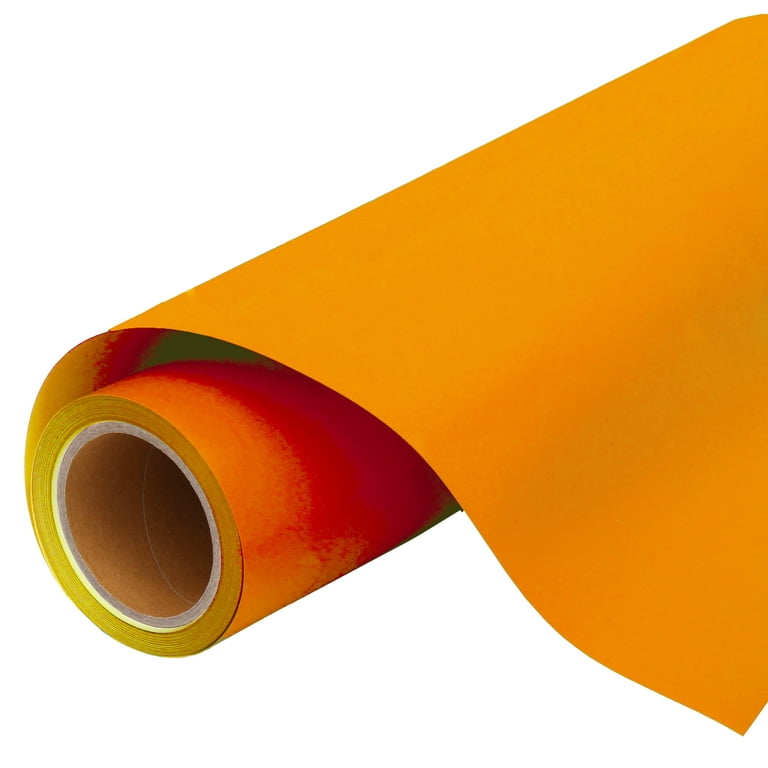 Threadart Neon Orange Glow In The Dark 20 Wide Heat Transfer Vinyl Film  HTV HTV | Solid Color | Custom Cut Roll 20 Wide By The Yard | Compatible