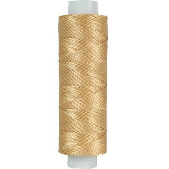 Threadart Pearl Cotton Thread | 75yd Spools Size 8 | Perle Cotton for Friendship Bracelets, Crochet, Cross Stitch, Embroidery | Color 422 - LT HAZELNUT BROWN - 40 Colors Available