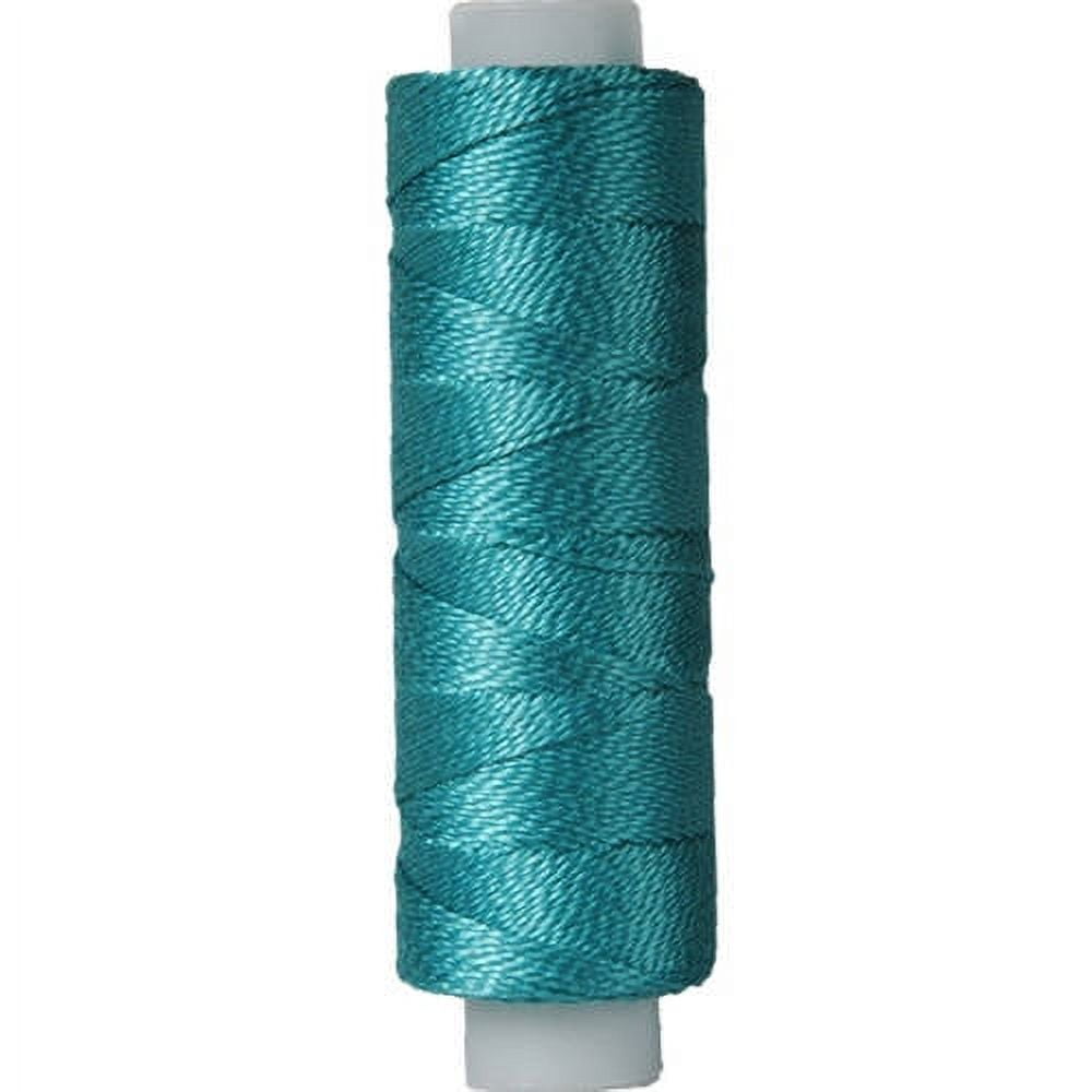 The Design Cart Turquoise Solid Color Cotton Lace Weight 2 PLY Stitch  Embroidery Thread Friendship Bracelet Thread Floss Bracelet Yarn Package of  100