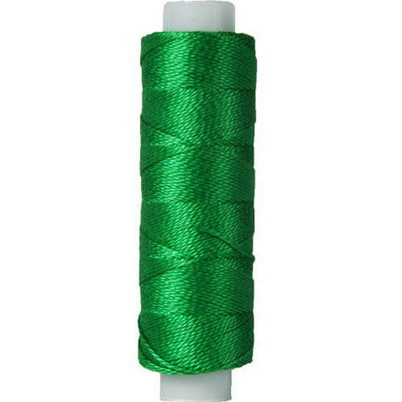 Threadart Pearl Cotton Thread | 75yd Spools Size 8 | Perle Cotton for Friendship Bracelets, Crochet, Cross Stitch, Embroidery | Color 701 - LT GREEN - 40 Colors Available