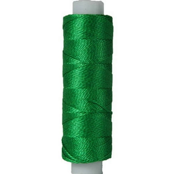 Threadart Pearl Cotton Thread | 75yd Spools Size 8 | Perle Cotton for Friendship Bracelets, Crochet, Hardanger, Cross Stitch, Embroidery | Color 699 - GREEN - 40 Colors Available