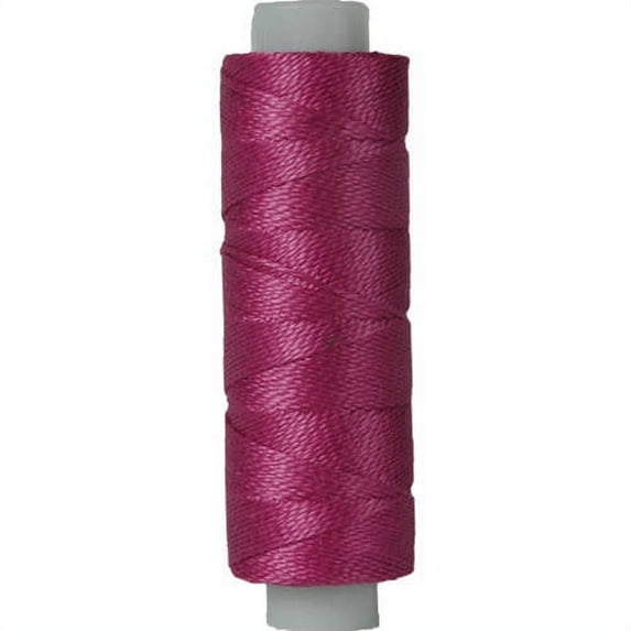 Threadart Pearl Cotton Thread | 75yd Spools Size 8 | Perle Cotton for Friendship Bracelets, Crochet, Hardanger, Cross Stitch, Embroidery | Color 718 - PLUM - 40 Colors Available