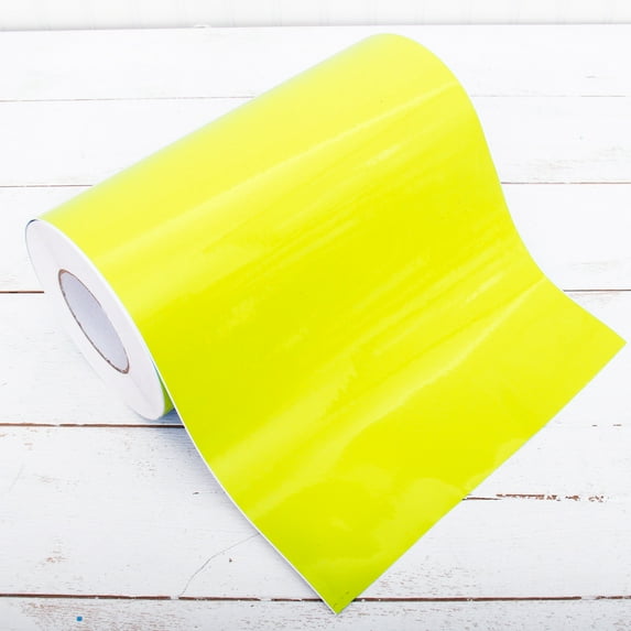 Threadart Permanent Vinyl 12" Wide x 5 Yard Roll - Yellow | Permanent Adhesive Vinyl Sticker For Cricut & All Cutting Machines, Waterproof, Indoor Outdoor Home & Crafts | Compares to Oracal 651