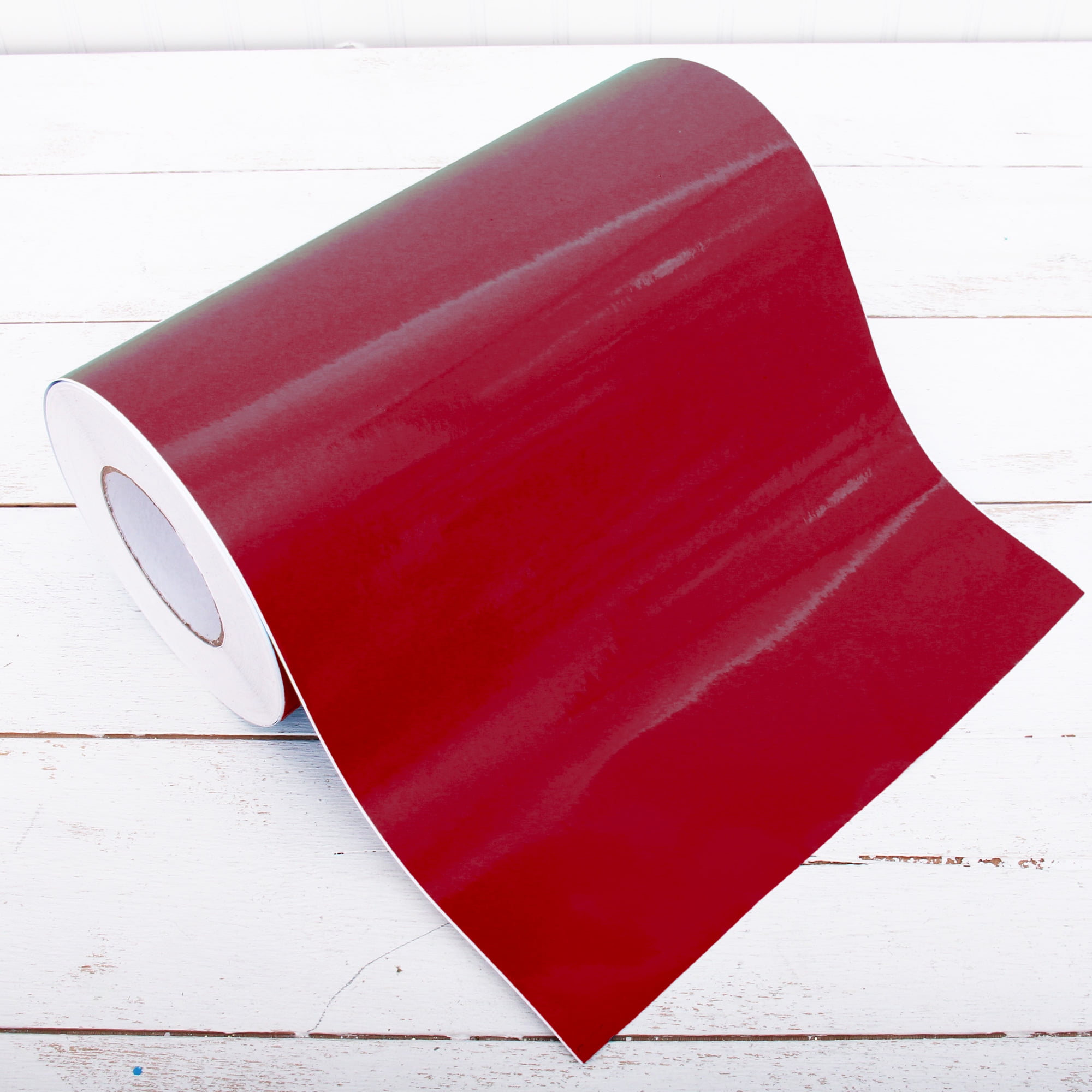 Threadart Permanent Vinyl 12" Wide x 55 Yard Roll - Dark Red | Permanent Adhesive Vinyl Sticker For Cricut & All Cutting Machines, Waterproof, Indoor Outdoor Home & Crafts | Compares to Oracal 651
