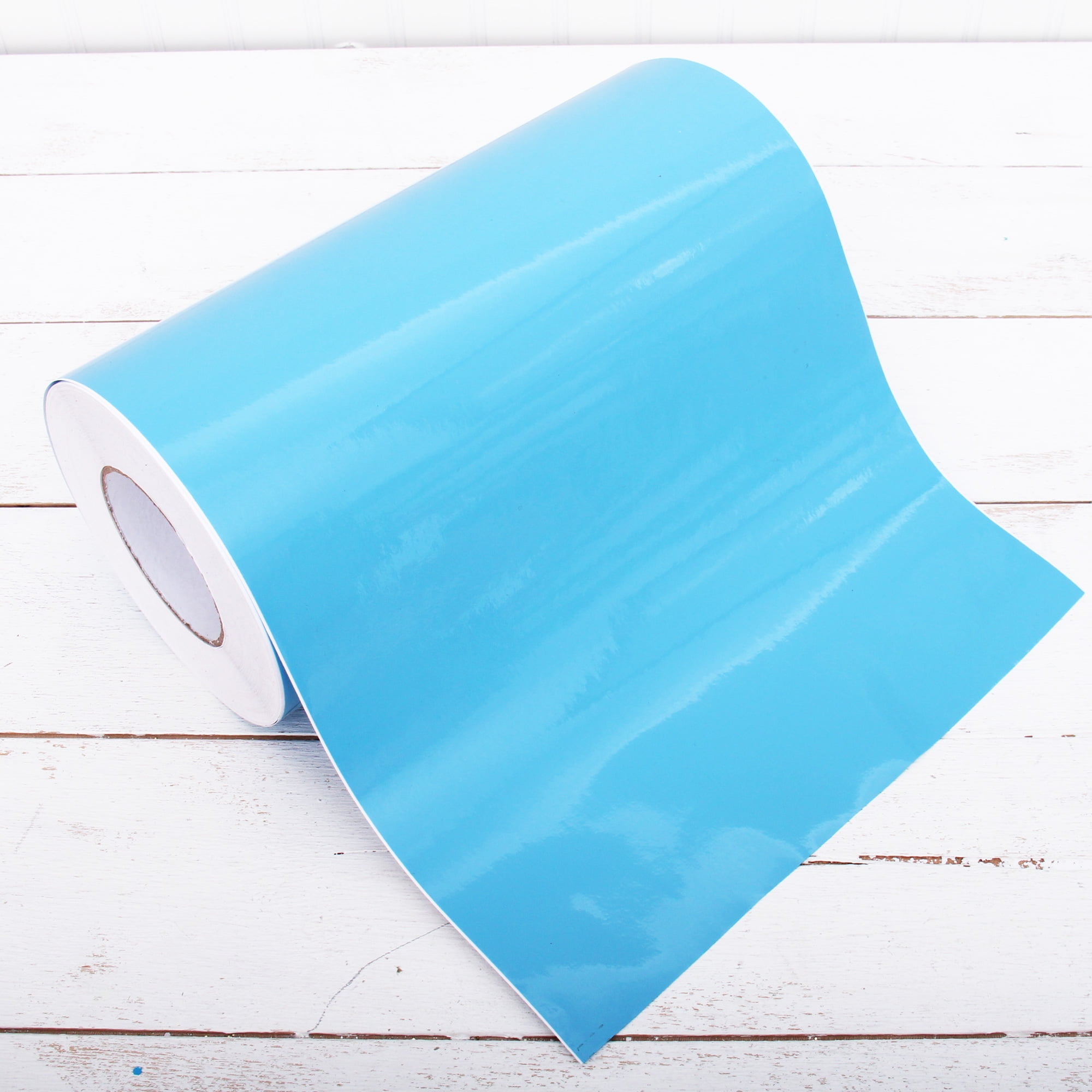 Threadart Permanent Vinyl 12" Wide x 55 Yard Roll"- Ice Blue | Permanent Adhesive Vinyl Sticker For Cricut & All Cutting Machines, Indoor Outdoor Home & Crafts | Compares to Oracal 651