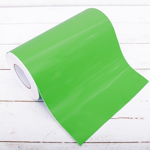 Threadart Permanent Vinyl 12" Wide x 55 Yard Roll - Lime Green | Permanent Adhesive Vinyl Sticker For Cricut & All Cutting Machines, Waterproof, Indoor Outdoor Home & Crafts | Compares to Oracal 651
