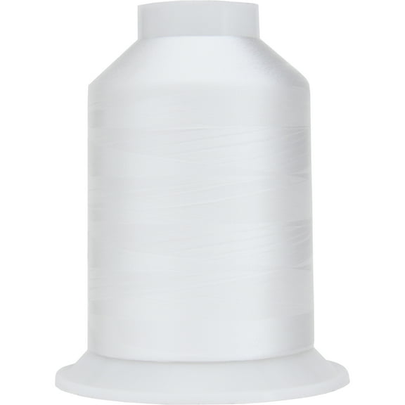 Threadart Polyester Machine Embroidery Bobbin Thread - 60wt White - 5000m Spools