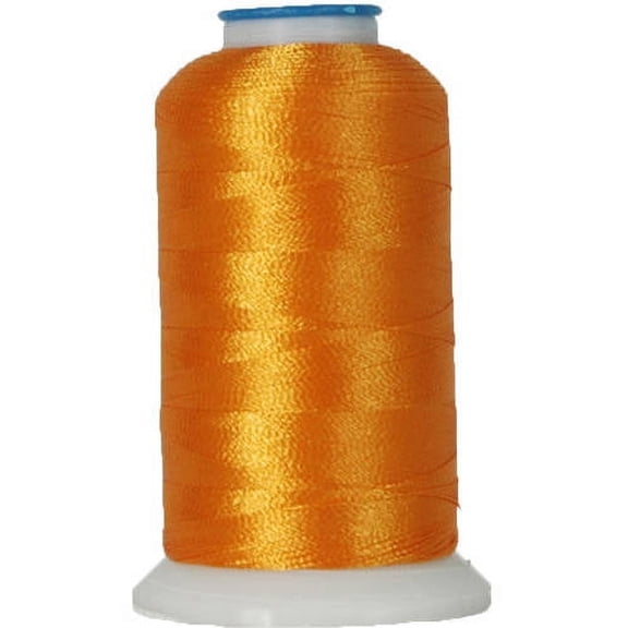 Threadart Polyester Machine Embroidery Thread By the Spool - 1000M - 40wt - Hundreds of Color Options - Orange Yellow - No. 478