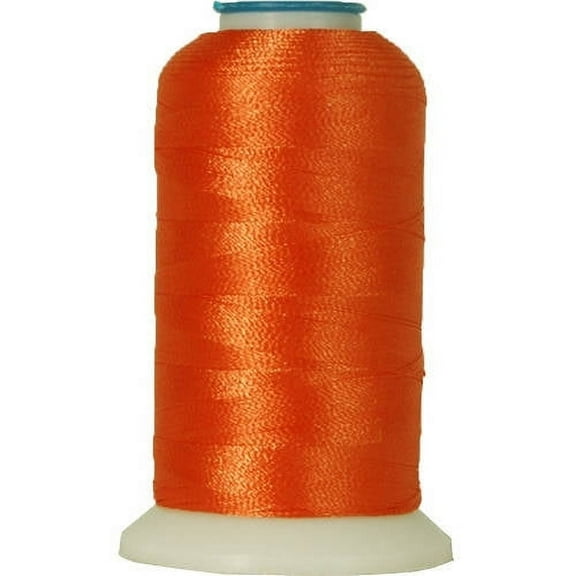 Threadart Polyester Machine Embroidery Thread By the Spool - 1000M - 40wt - Hundreds of Color Options - Tex Orange - No. 112