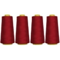 thumbnail image 1 of Threadart Polyester Serger Thread - 2750 yds 40/2 - Bay Berry - 56 Colors Available - 4 Cone Bundle Pack, 1 of 8