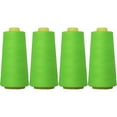 thumbnail image 1 of Threadart Polyester Serger Thread - 2750 yds 40/2 - Neon Green - 56 Colors Available - 4 Cone Bundle Pack, 1 of 8
