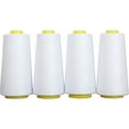 thumbnail image 1 of Threadart Polyester Serger Thread - 2750 yds 40/2 - White - 56 Colors - 4 Cone Bundle Pack, 1 of 9
