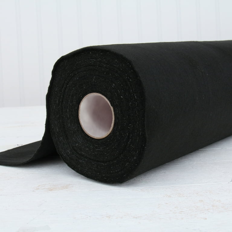 Threadart Premium Felt By the Yard - 36 Wide - Black | Soft Wool-Like Feel  | 1.2mm Thick for DIY Crafts, Sewing, Crafting Projects | Compatible with