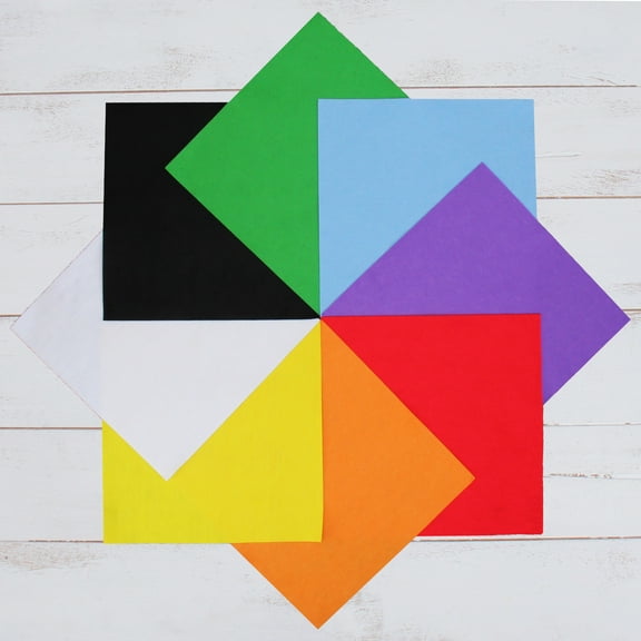 Threadart Premium Felt Precut Sheets - 8 Big 12" x 12" Squares - Rainbow Colors | Soft Wool-Like Feel | 1.2mm Thick for DIY Crafts, Sewing, Crafting Projects | Compatible with Cricut Maker