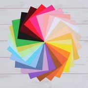 Threadart Premium Felt Precut Sheets - Big 12" x 12" Sheets - 25 Color Variety Pack | Soft Wool-Like Feel | 1.2mm Thick for DIY Crafts, Sewing, Crafting Projects | Compatible with Cricut Maker
