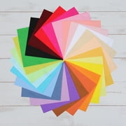 Threadart Premium Felt Precut Sheets - Big 12" x 12" Sheets - 25 Color Variety Pack | Soft Wool-Like Feel | 1.2mm Thick for DIY Crafts, Sewing, Crafting Projects | Compatible with Cricut Maker