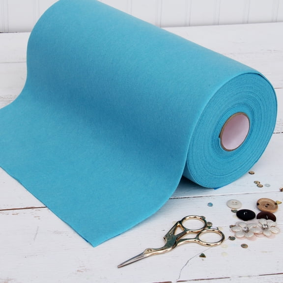 Threadart Premium Felt Roll - 12" x 10yd | Soft Wool-Like Feel | 1.2mm Thick for DIY Crafts, Sewing, Crafting Projects | Compatible with Cricut Maker | Aqua