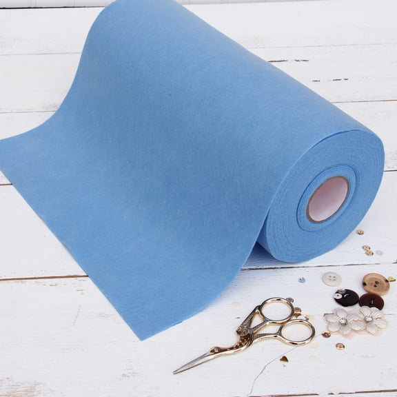 Threadart Premium Felt Roll - 12" x 10yd | Soft Wool-Like Feel | 1.2mm Thick for DIY Crafts, Sewing, Crafting Projects | Compatible with Cricut Maker | Light Blue